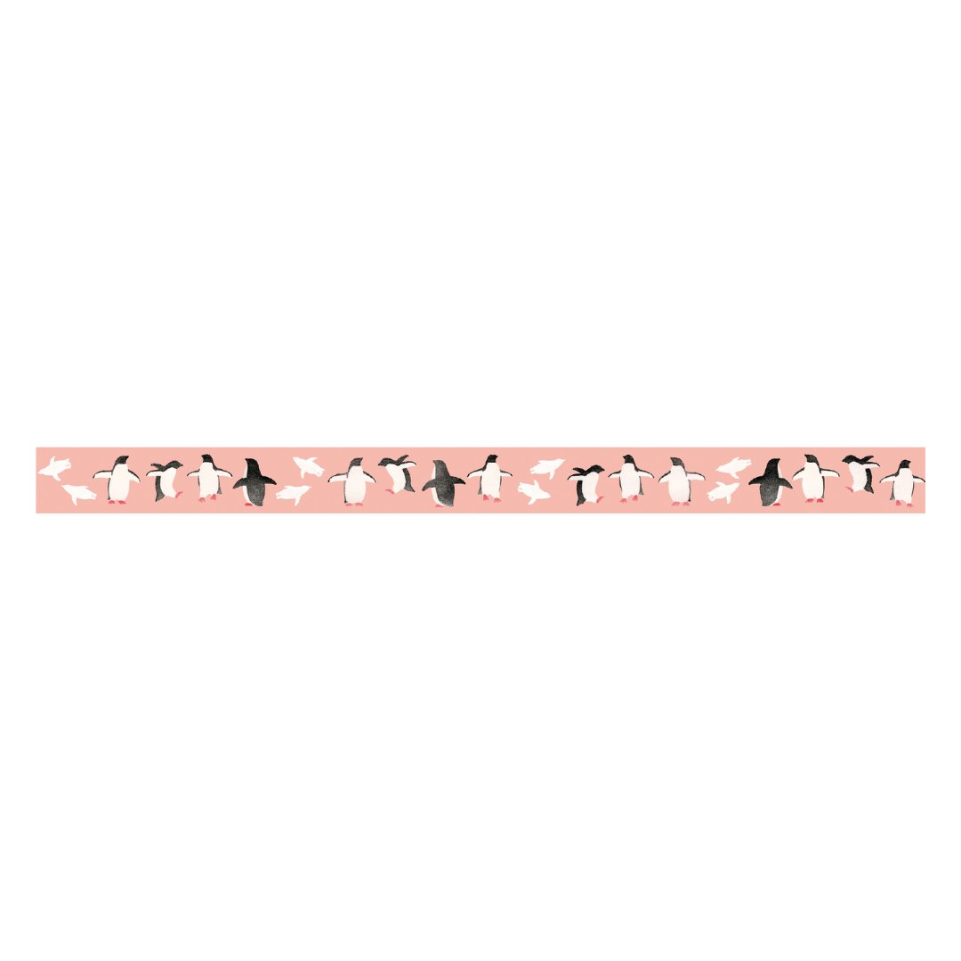 mt x Maruichikyu Washi Tape — Adelie Penguin — with packaging