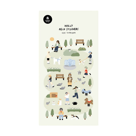 Suatelier Daily Deco Sticker — In the Park — sheet front