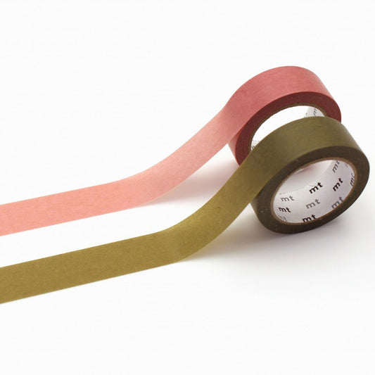 mt Upcycle Tape — Rose Pink x Warbler — roll front