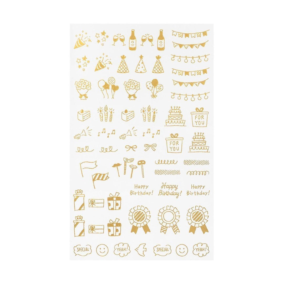 Midori Foil Transfer Sticker — Celebratory Pattern — sticker detail