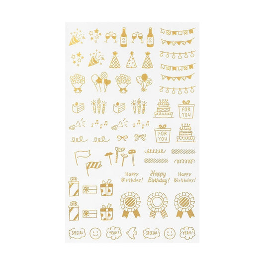Midori Foil Transfer Sticker — Celebratory Pattern — sticker detail