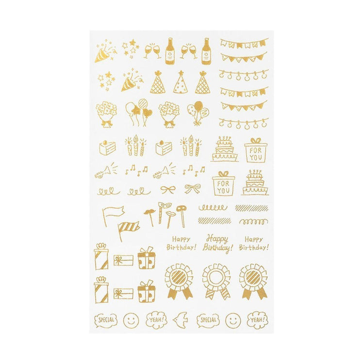 Midori Foil Transfer Sticker — Celebratory Pattern — sticker detail