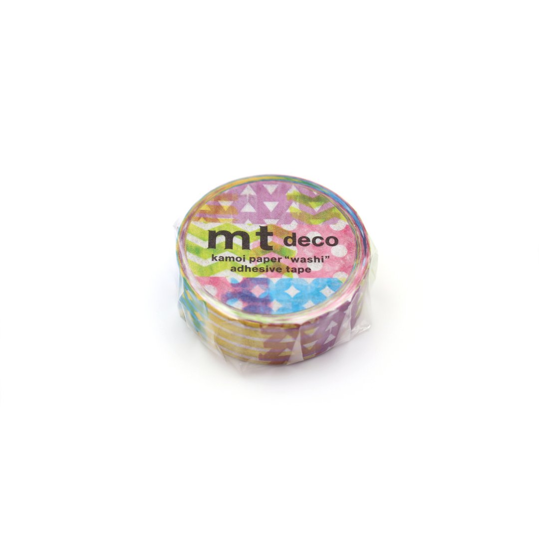 mt 1P Kamoi Washi Tape — Sheer Marker Pattern — rolled out on paper
