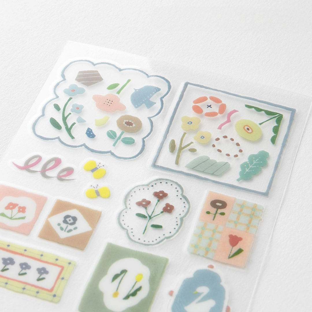 Midori Glossy Transfer Sticker — Nordic Tile — with packaging
