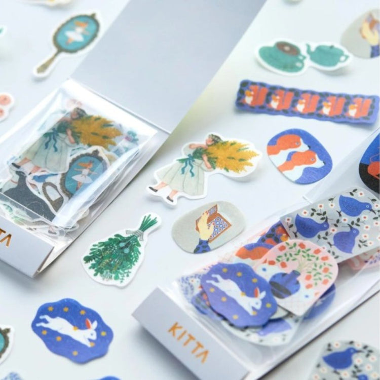 KITTA Flake Sticker — Shinwa — flat lay
