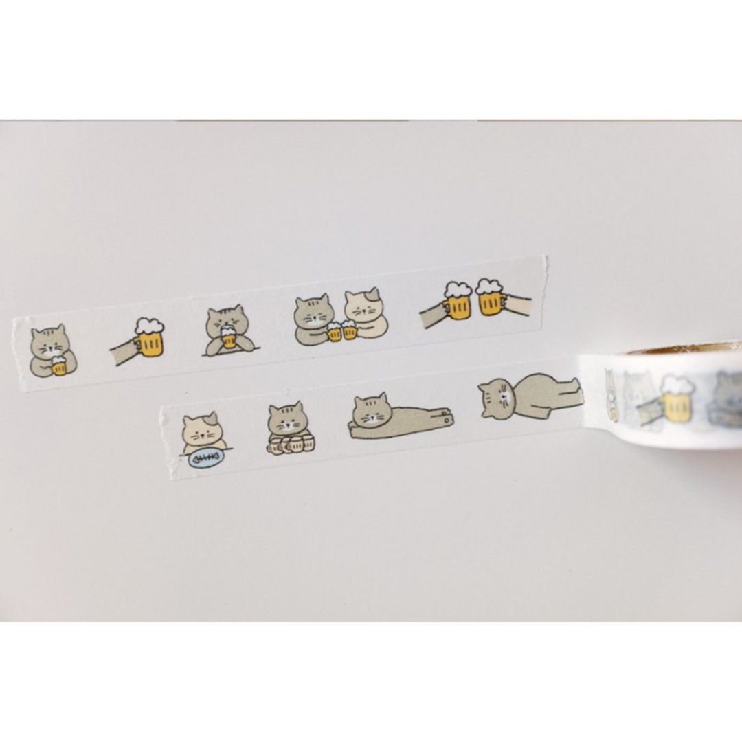 Suatelier Masking Tape — illust.06 — rolled out on paper