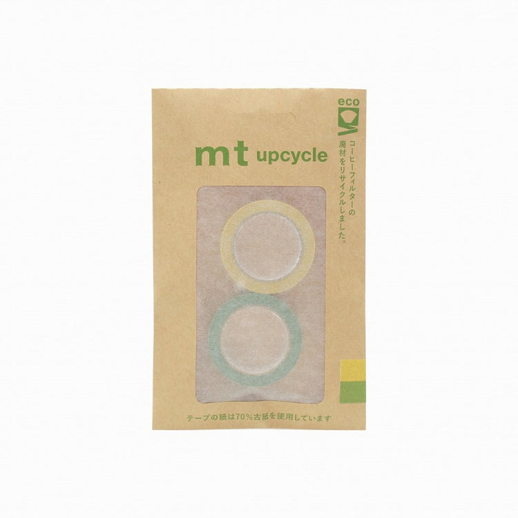 mt Upcycle Tape — Pastel Lemon x Light Green — pattern detail