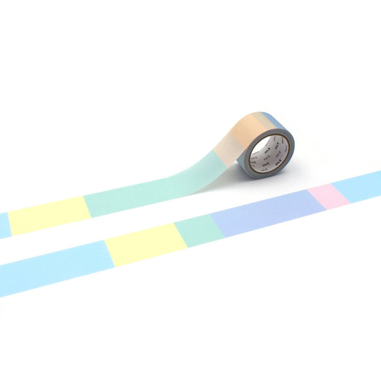 mt KakuKaku Washi Tape — Pale Color — roll front