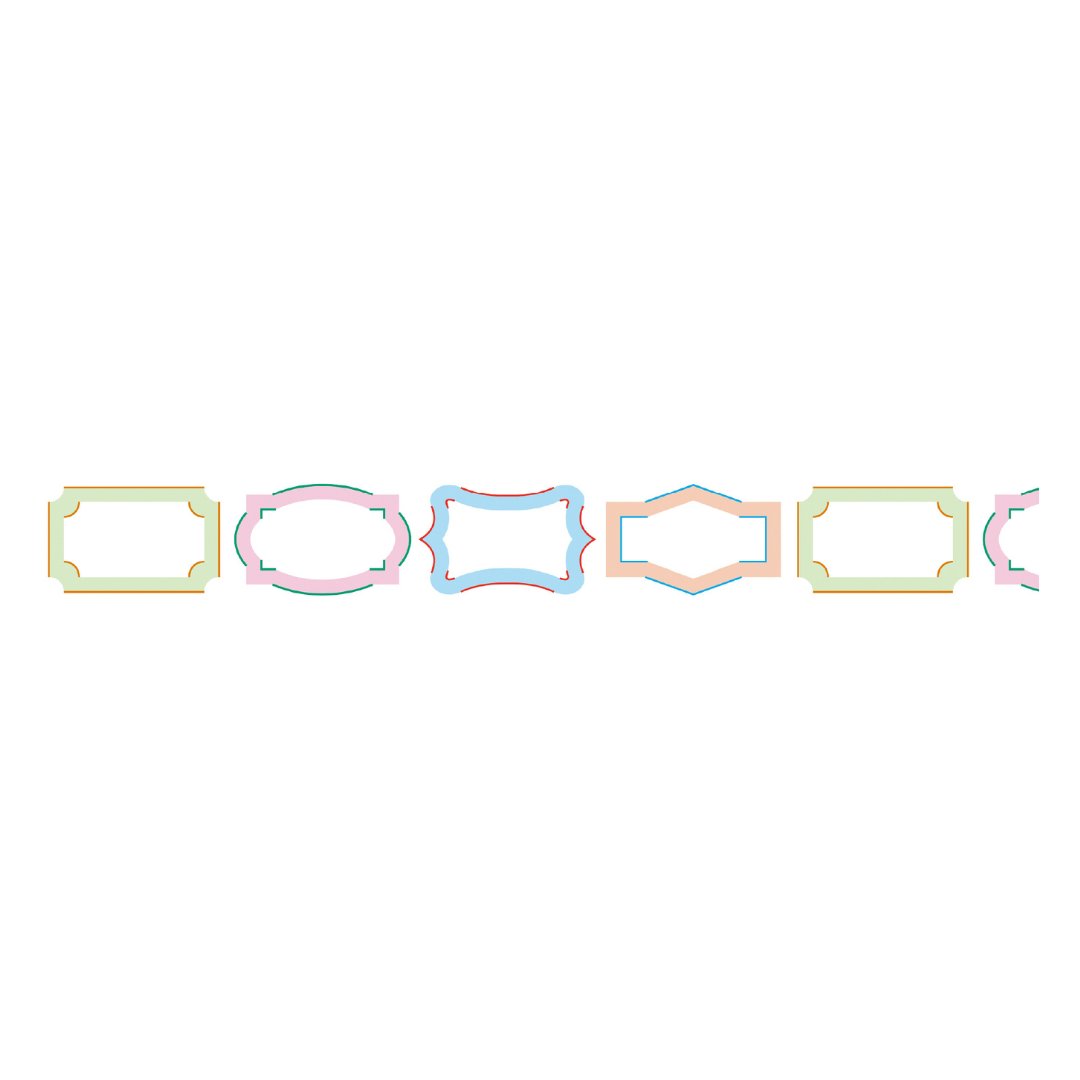 mt KakuKaku Washi Tape — Frame Label — with packaging