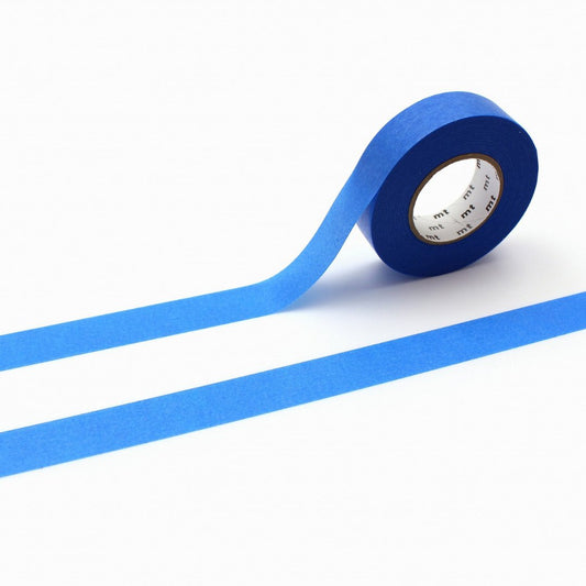 mt Ganshin Washi Tape — Blue — roll front