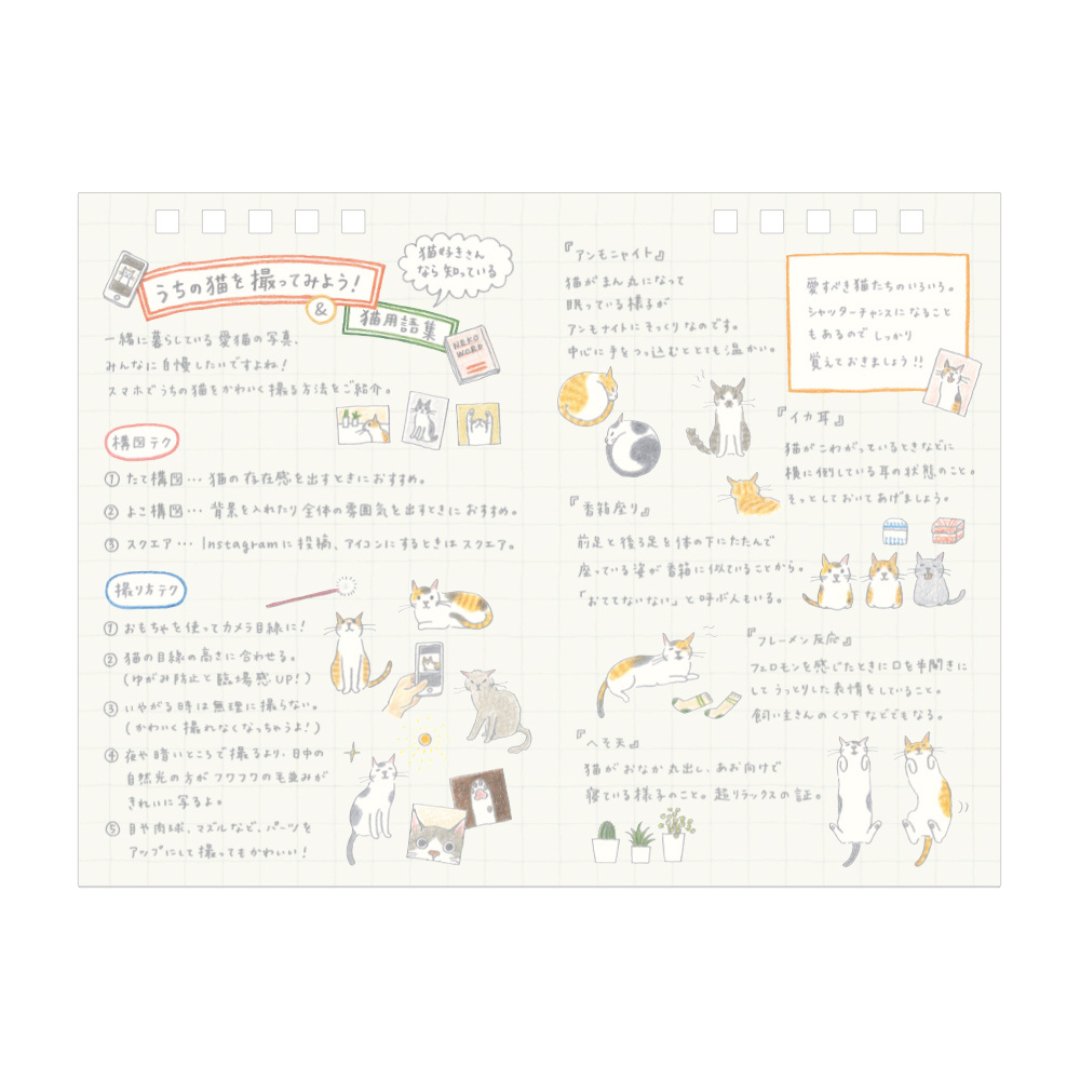 Midori Calendar Ring <2025, M> — Cat — flat lay