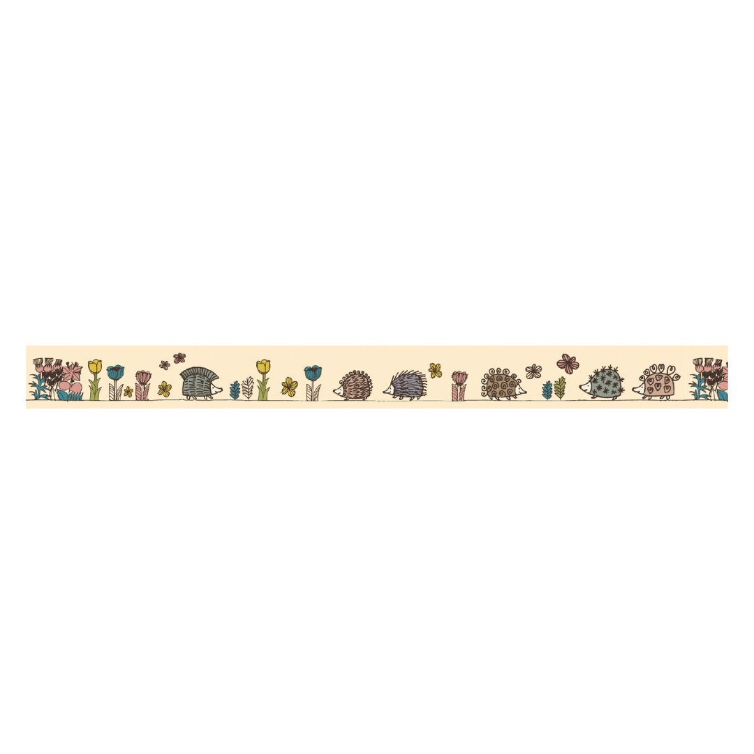mt x Lisa Larson Washi Tape — Hedgehog Garden — with packaging