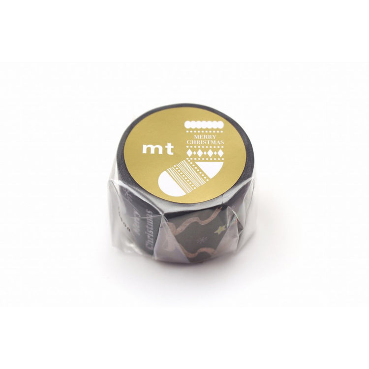 mt Washi Tape — Christmas Black Board — rolled out on paper