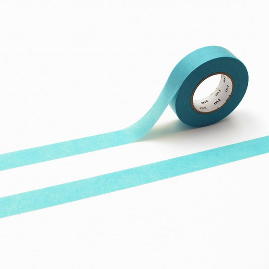 mt Ganshin Washi Tape — Light Blue — roll front