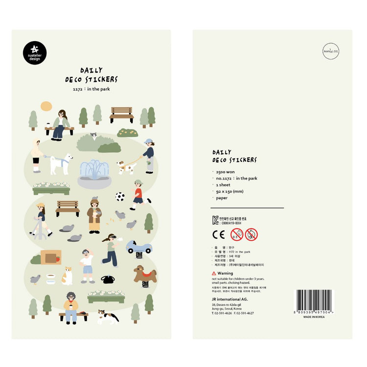 Suatelier Daily Deco Sticker — In the Park — sticker detail