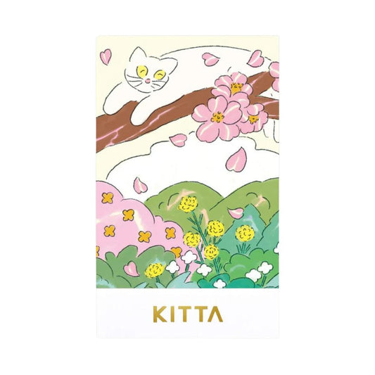 KITTA Compact Masking Tape Sticker — Spring Wind — sticker detail