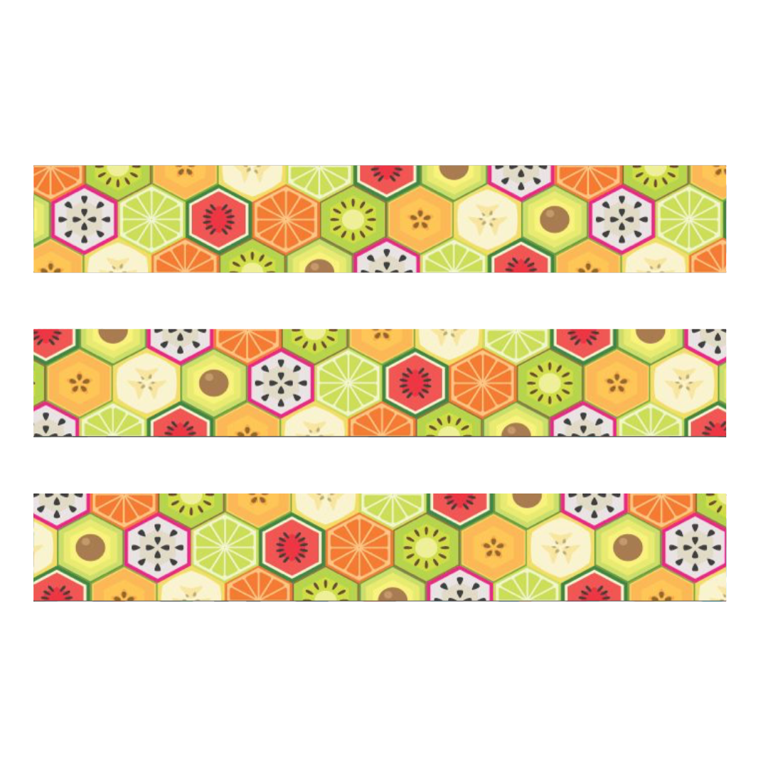mt EX Washi Tape — Hexagon Fruits — with packaging