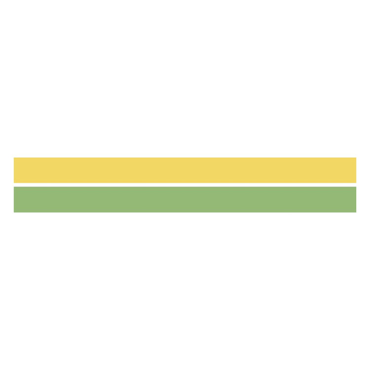 mt Upcycle Tape — Pastel Lemon x Light Green — rolled out on paper