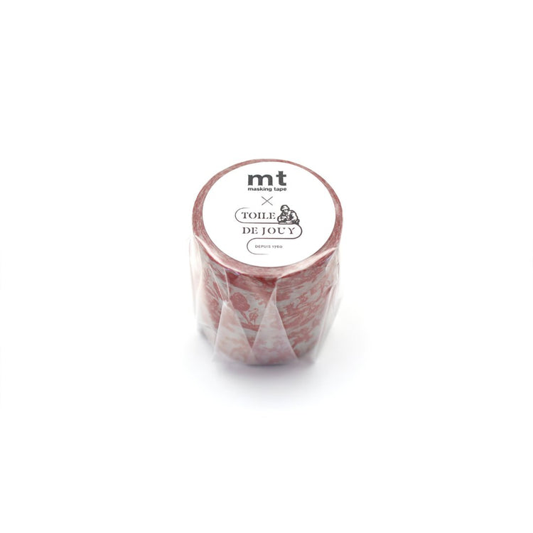 mt x Toile de Jouy Washi Tape — Les Quatre Parties du Monde — rolled out on paper
