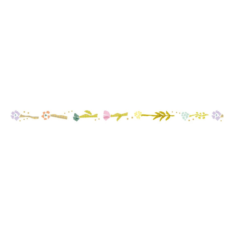 mt x Miki Tamura Washi Tape — Hanahana — rolled out on paper