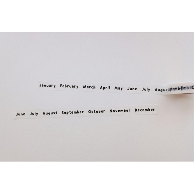 Suatelier Masking Tape — lettering.01 — rolled out on paper