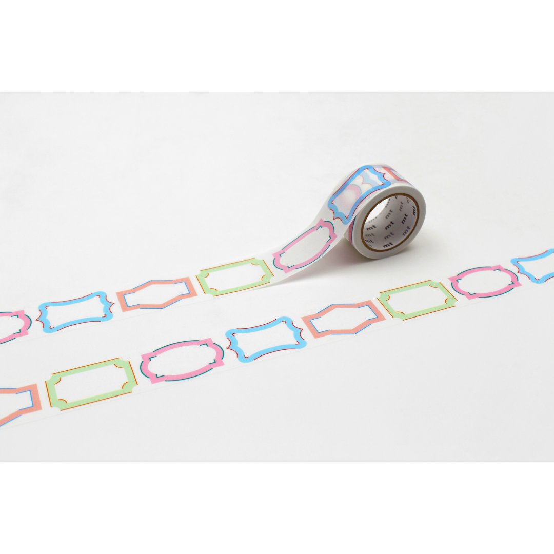 mt KakuKaku Washi Tape — Frame Label — roll front