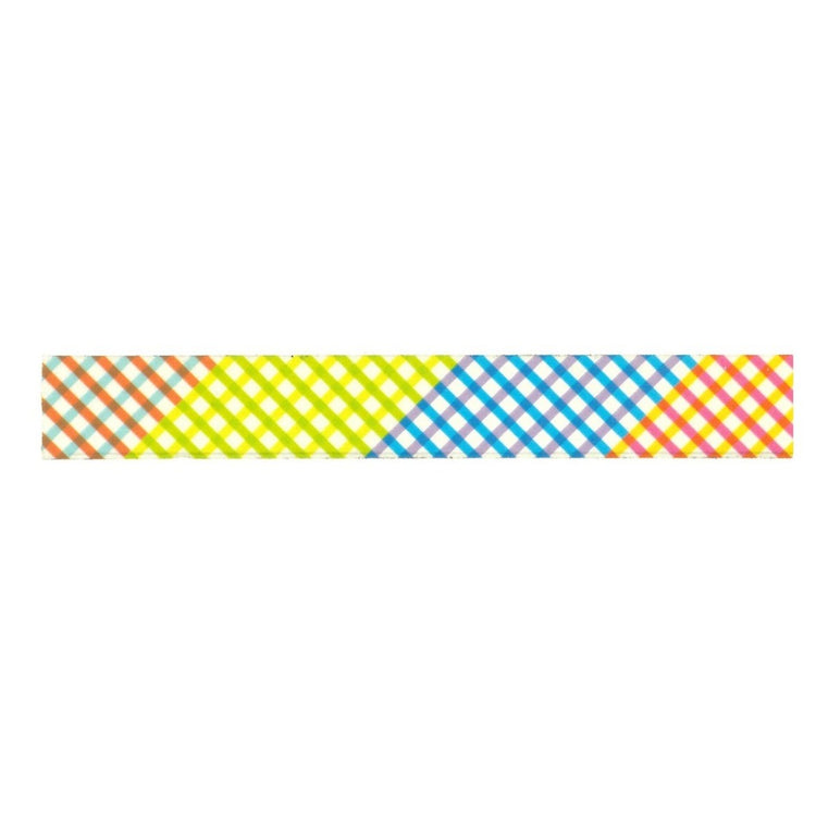 mt Limited Edition Washi Tape — Colorful Checks — roll front