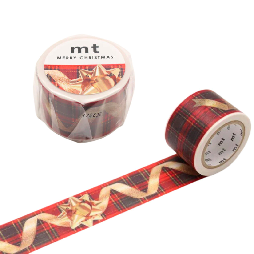 mt Christmas Ribbon washi tape(MTCMAS81) — roll front