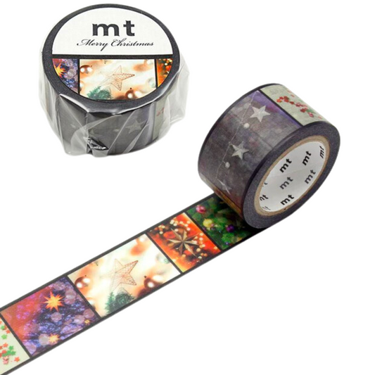 mt Christmas Washi Tape — Star — roll front