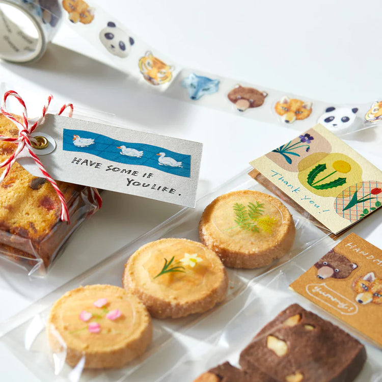 KITTA Soda Transparent Masking Tape — Wildflower — roll side view