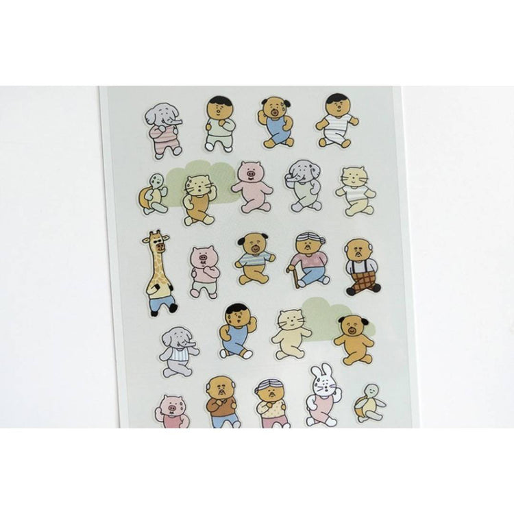 Suatelier Daily Deco Sticker — everybody run! — close-up