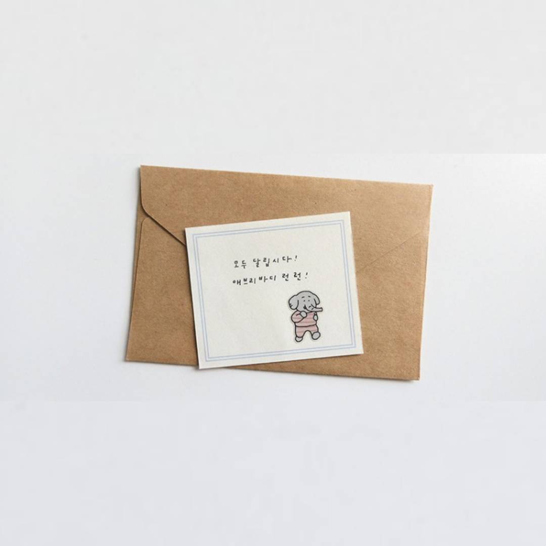 Suatelier Daily Deco Sticker — everybody run! — flat lay