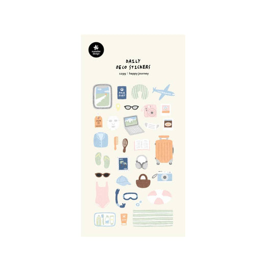 Suatelier Daily Deco Sticker — happy journey — sheet front