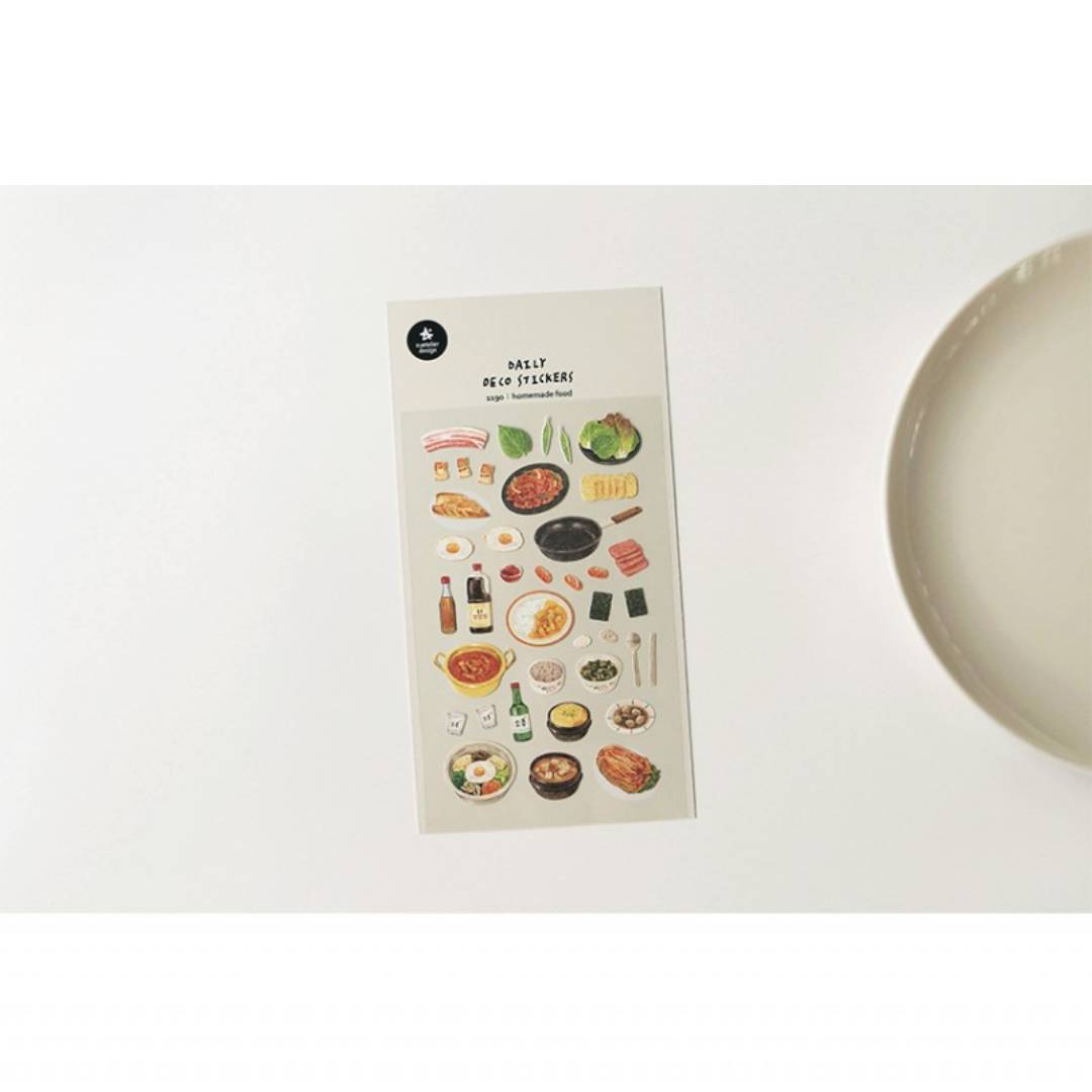 Suatelier Daily Deco Sticker — Homemade Food — applied in a journal