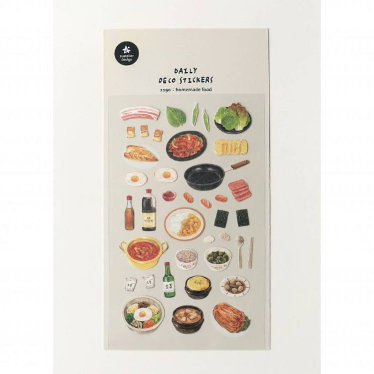 Suatelier Daily Deco Sticker — Homemade Food — with packaging