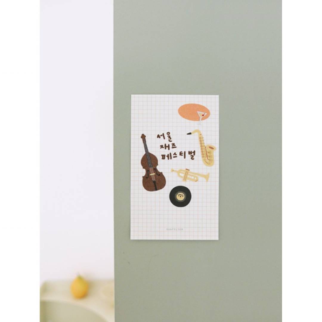 Suatelier Daily Deco Sticker — Jazz Cafe — with packaging