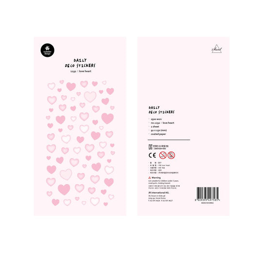 Suatelier Daily Deco Sticker — love heart — sticker detail