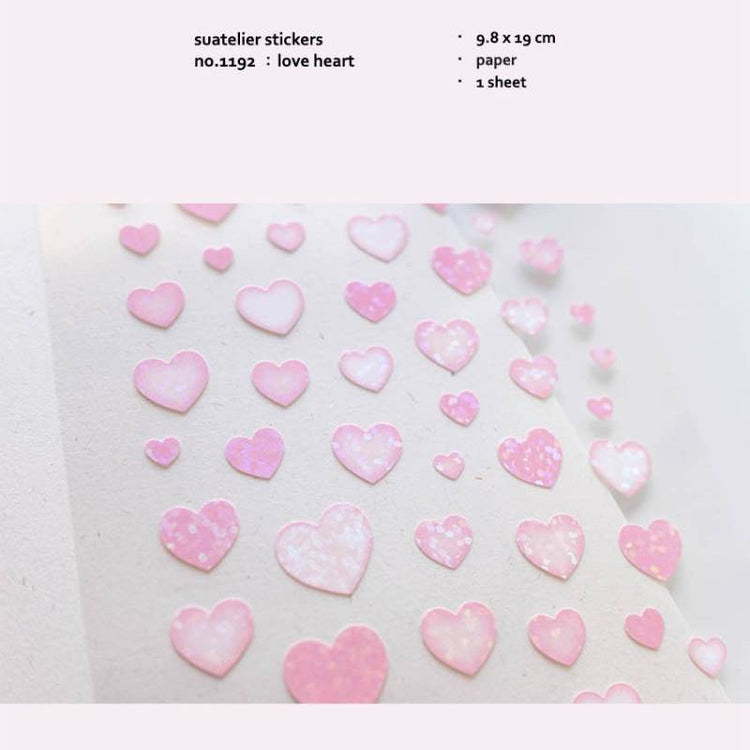 Suatelier Daily Deco Sticker — love heart — with packaging