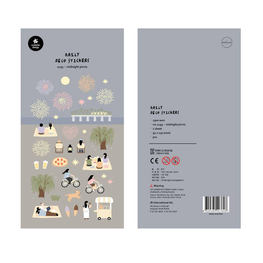 Suatelier Daily Deco Sticker — midnight picnic — sticker detail