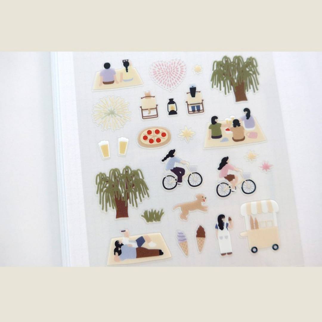 Suatelier Daily Deco Sticker — midnight picnic — close-up