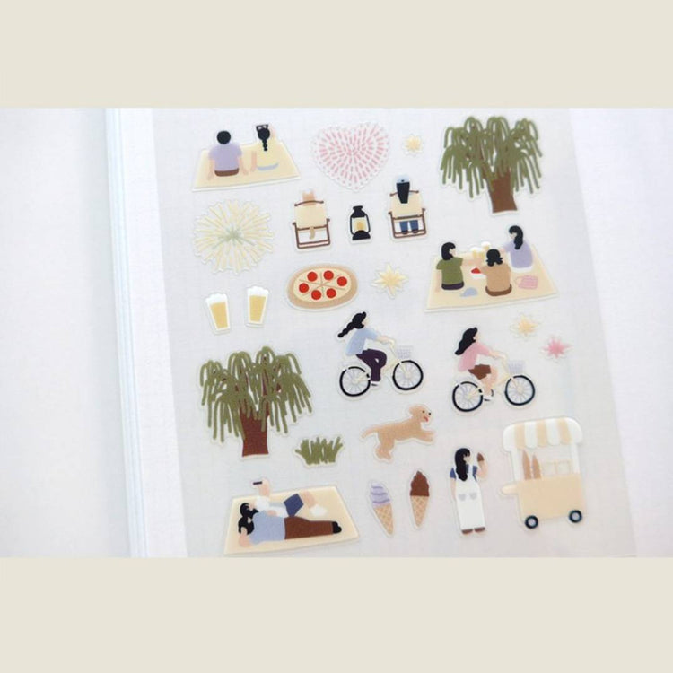 Suatelier Daily Deco Sticker — midnight picnic — close-up