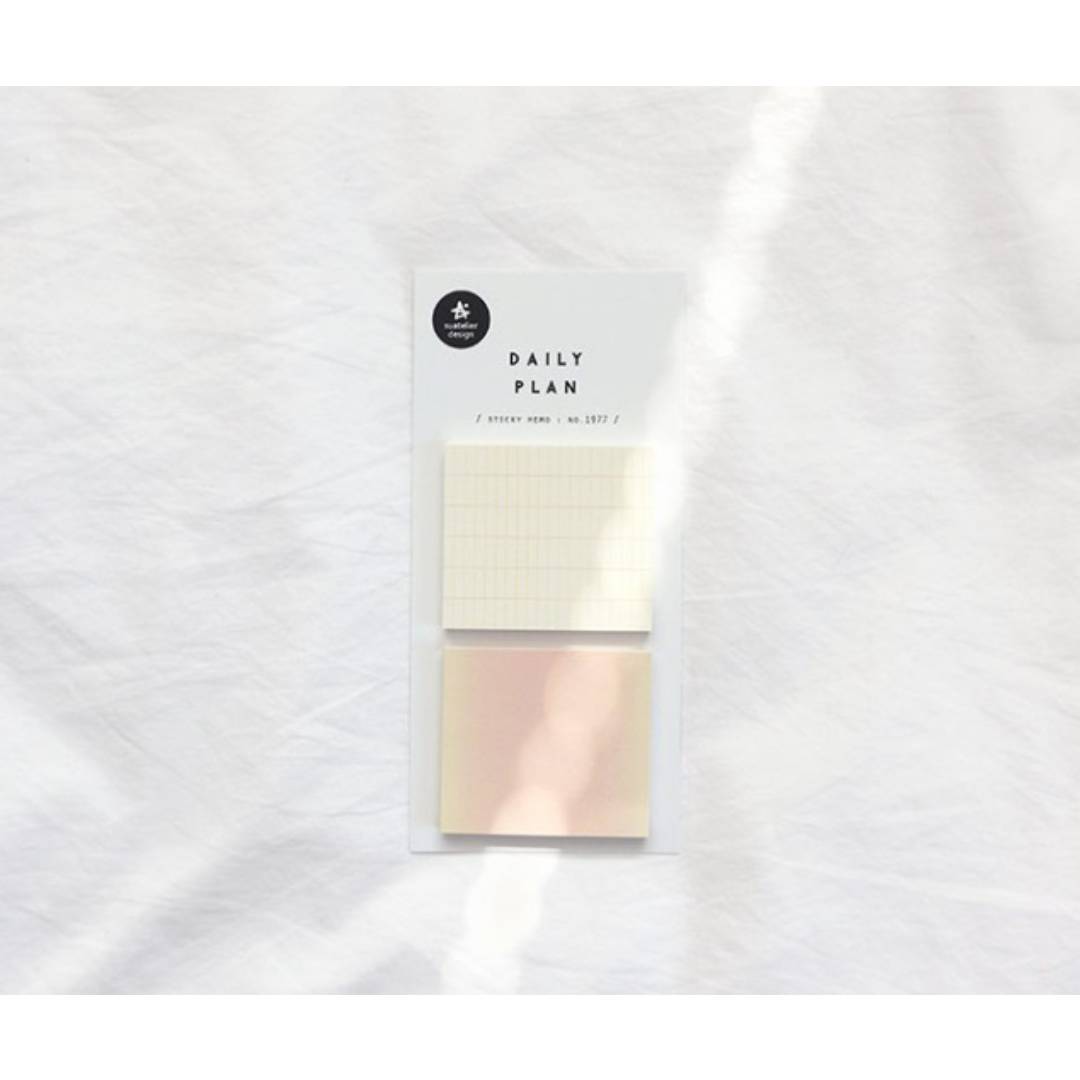 Suatelier Daily Plan.63 Sticky Notes — with packaging