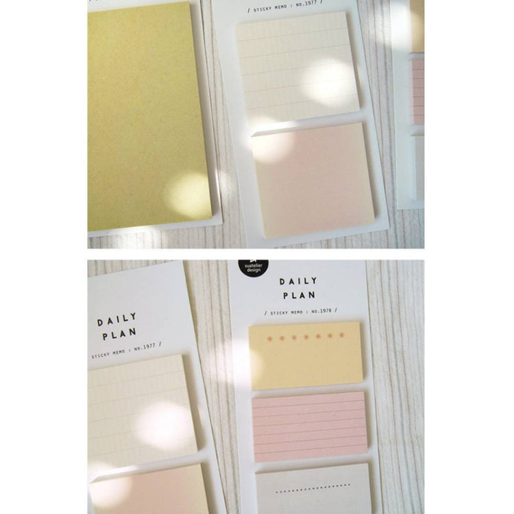 Suatelier Daily Plan.64 Sticky Notes — flat lay