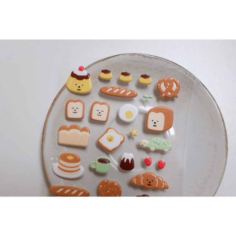 Suatelier Daily Deco Sticker — Bakehouse — applied in a journal