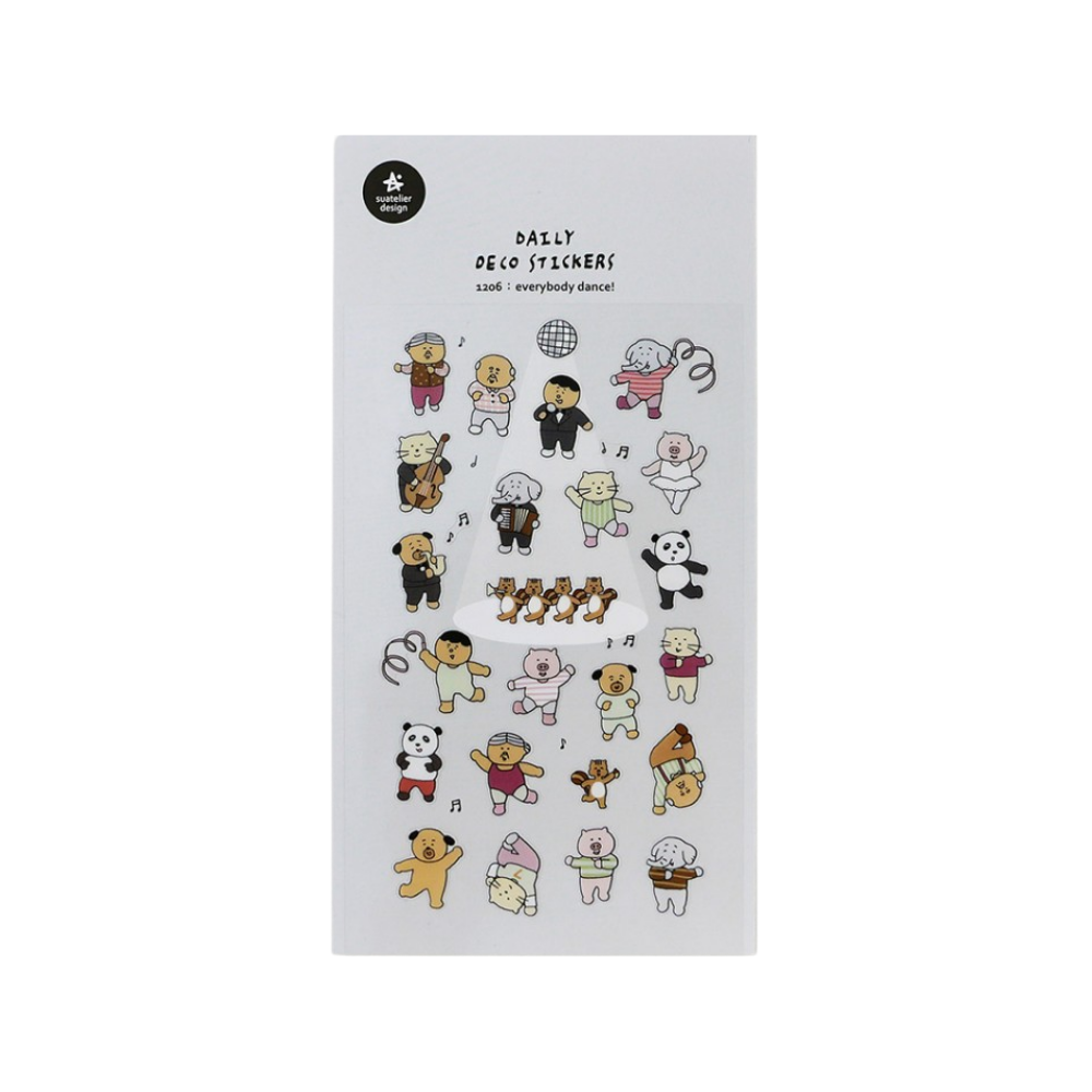 Suatelier Daily Deco Sticker — Everybody Dance! — sheet front