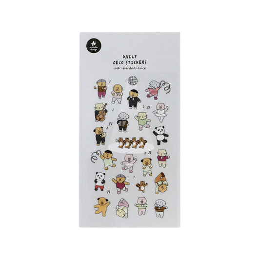 Suatelier Daily Deco Sticker — Everybody Dance! — sheet front