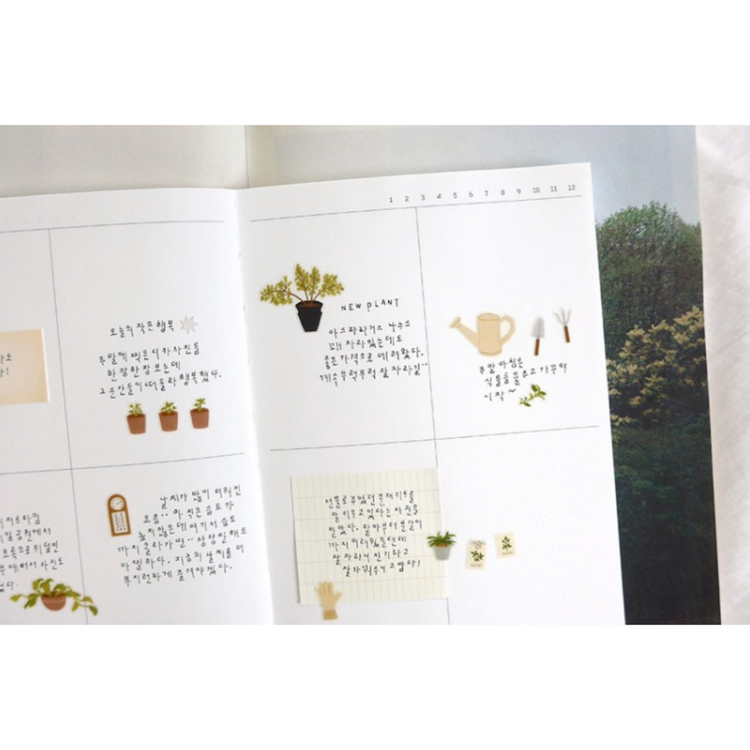 Suatelier Daily Deco Sticker — Little Plant Shop — with packaging