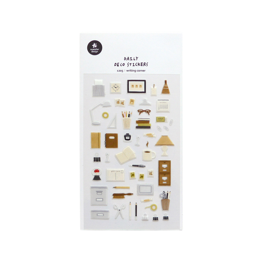 Suatelier Daily Deco Sticker — Writing Corner — sheet front