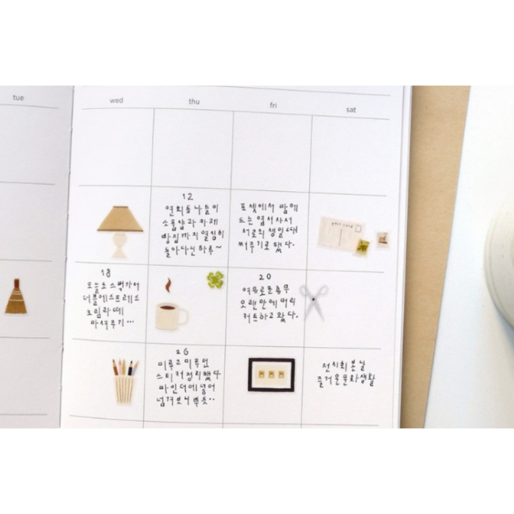 Suatelier Daily Deco Sticker — Writing Corner — close-up
