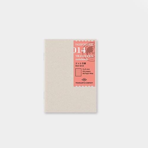 Traveler's Notebook Refill 014 (Passport Size) — Dot Grid — front view